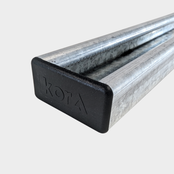 Kora 41x21mm Black PVC End Cap for Heavy Gauge Channel
